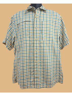 Vertx Mens Plaid Fishing Vented Shirt Medium